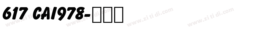 617 CAI978字体转换